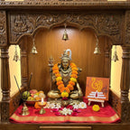 Om Namah Shivay Handmade Canvas Painting for Home Decoration, Living Room, Study Table (4*4 inches) with Easel