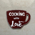Cooking With Love Handpainted MDF Fridge Magnet – Handmade Kitchen Decor